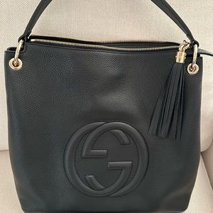 Gucci Soho 2way Bag Leather Shoulder Bag Black